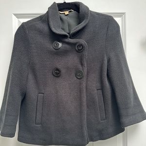 Joe’s jeans cropped fabric snap closure pea coat